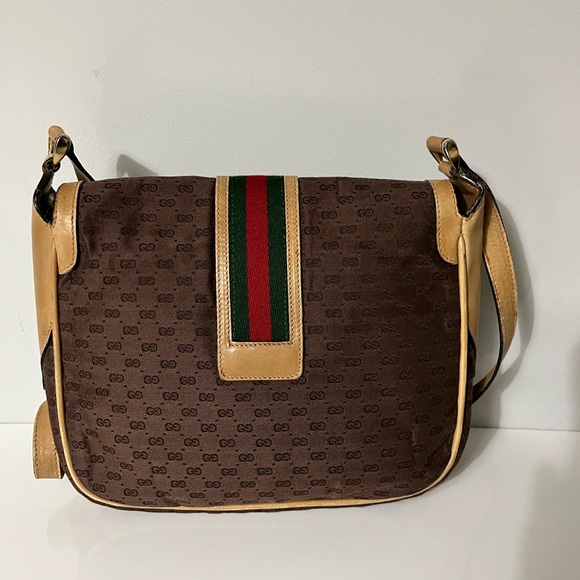 Gucci Microguccisima Sherryline Authentic GG Canvas and leather Crossbody Bag - Picture 3 of 16